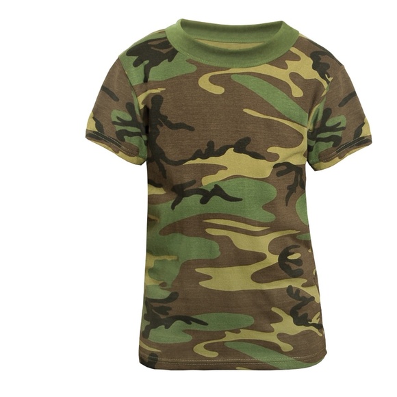 Mens Rothco WOODLAND CAMO Tactical TShirt Military Army Camouflage Various Sizes - Picture 3 of 3
